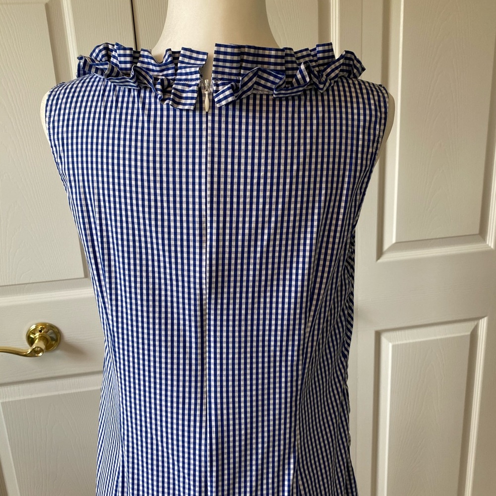 Navy gingham sheath